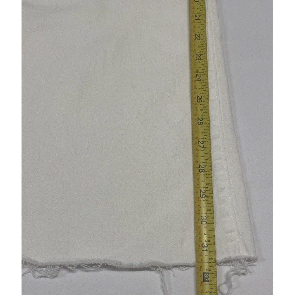 MOTHER | NEW The Roller Fray Fairest of Them All White Wide Leg Jeans SIZE 24 - Picture 8 of 16